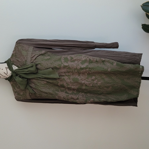 NWOT Anthropologie Tiny Isla‎ Green Long Sleeve Dress XS - Picture 4 of 11